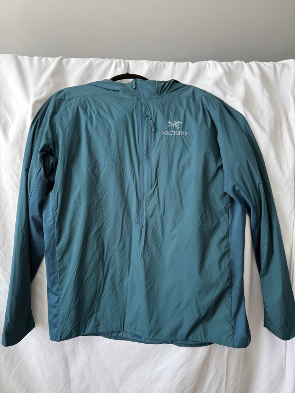 Arc'teryx Atom SL Anorak Teal Hooded Lightweight Quarter Zip Jacket
